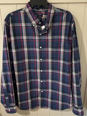 🆕{J. Crew} Men's Plaid Button-Down Shirt